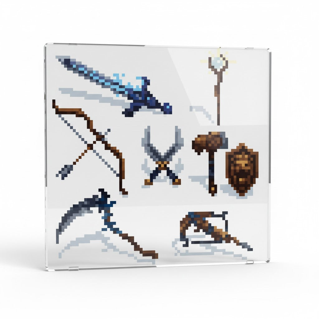 ドット絵風ファンタジー武器アクセサリー